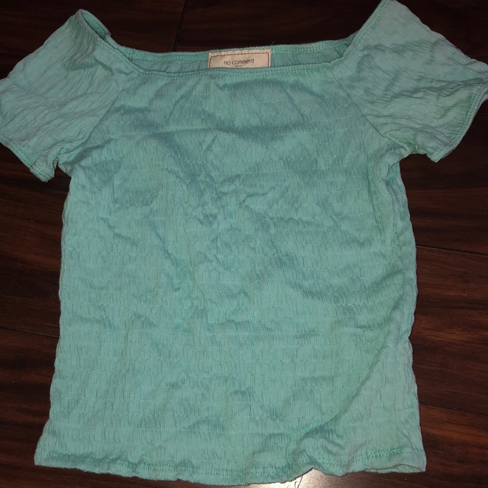 Green/blue crop top